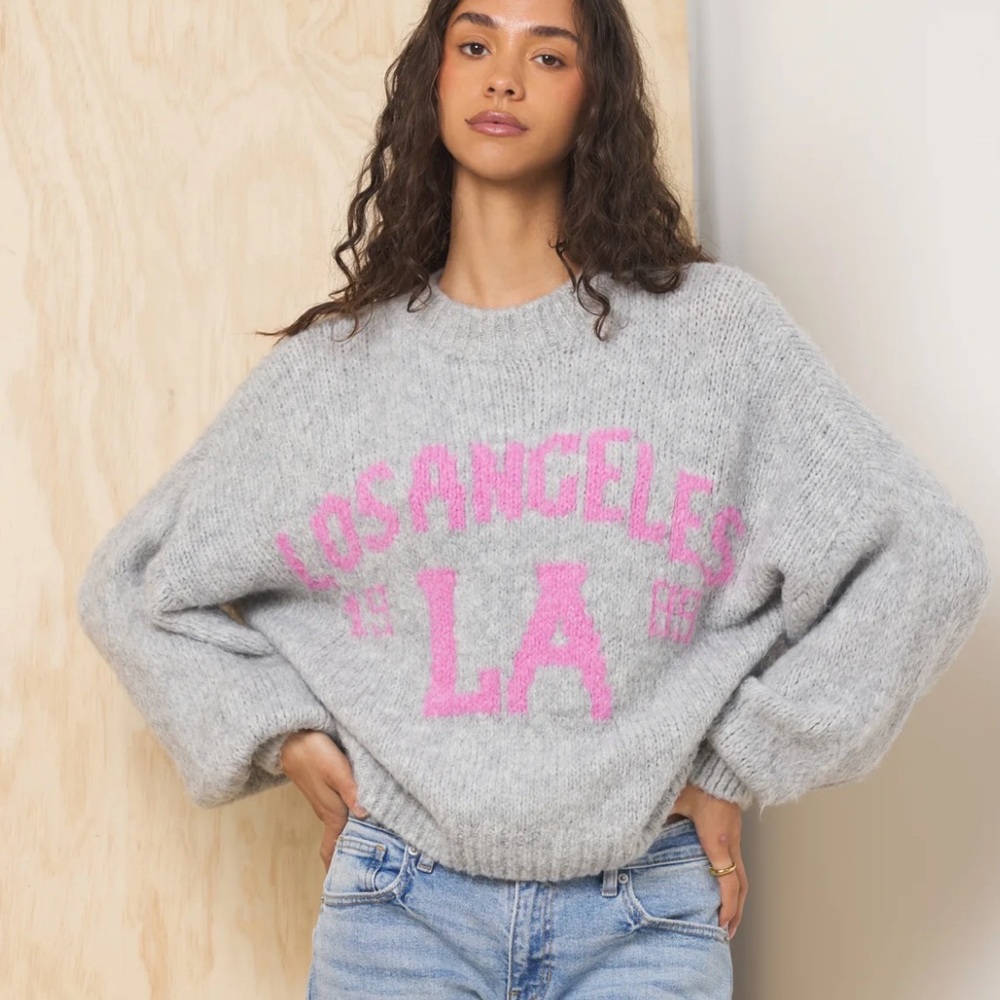 Vintage Havana jacquard destination sweater-Los Angeles. - Picture 1 of 4